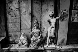 Sitting idol in locked-down Kumartuli