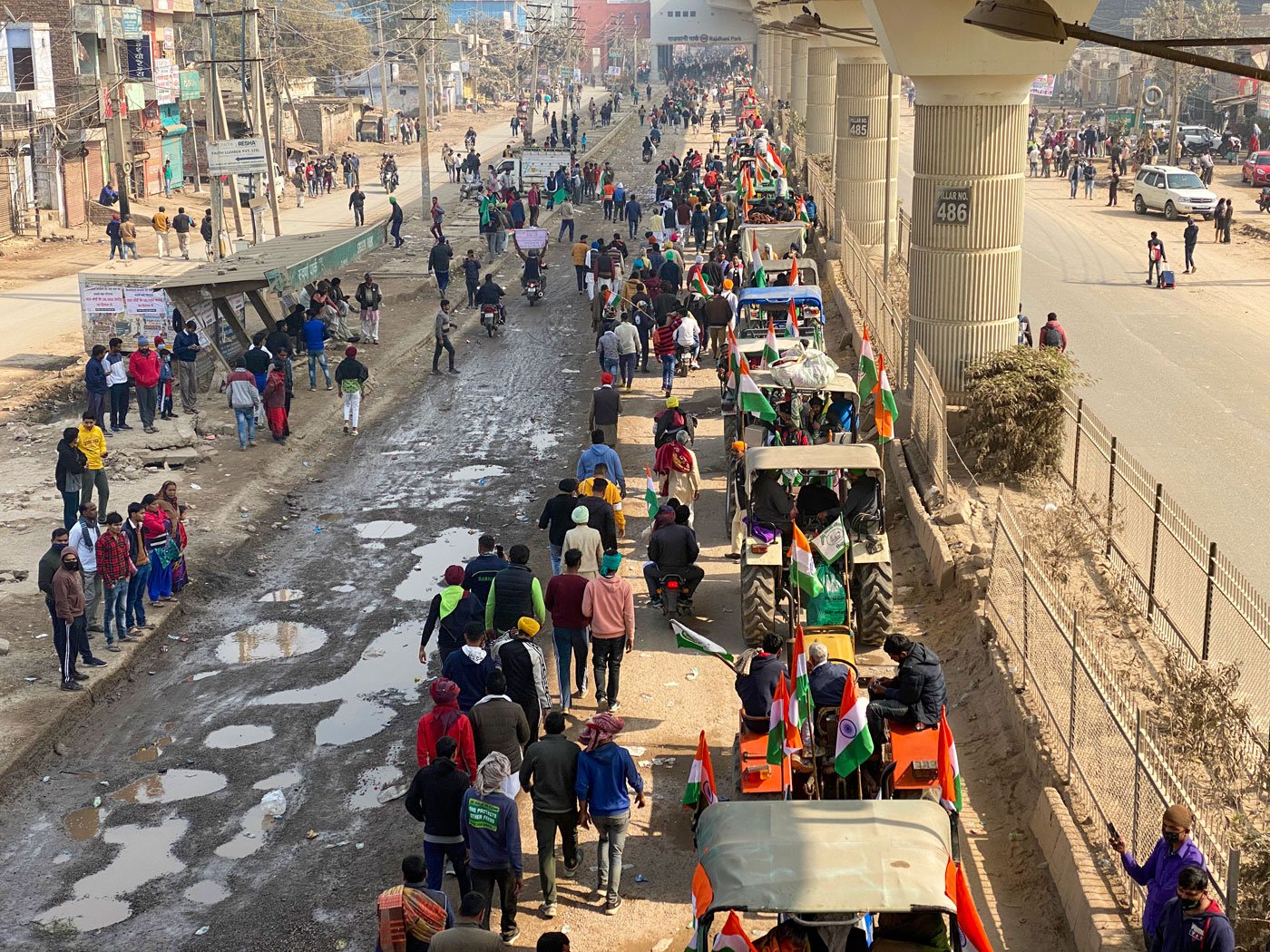 The convoy of farmers' tractors from Tikri was moving peacefully when a small group broke away, creating chaos at Nangloi chowk and disrupting an unprecedented and disciplined citizen’s Republic Day parade