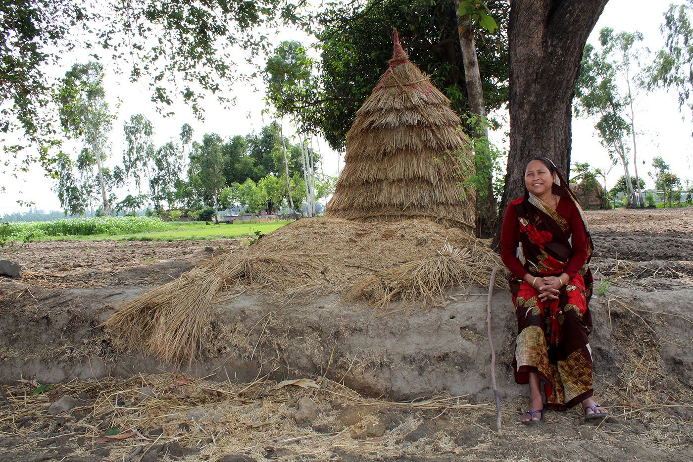 Kamla Devi at her farm in the village of Pindari (Udham Singh Nagar), Uttarakhand