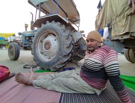 Farmer Harjeet Singh can’t walk but stands tall