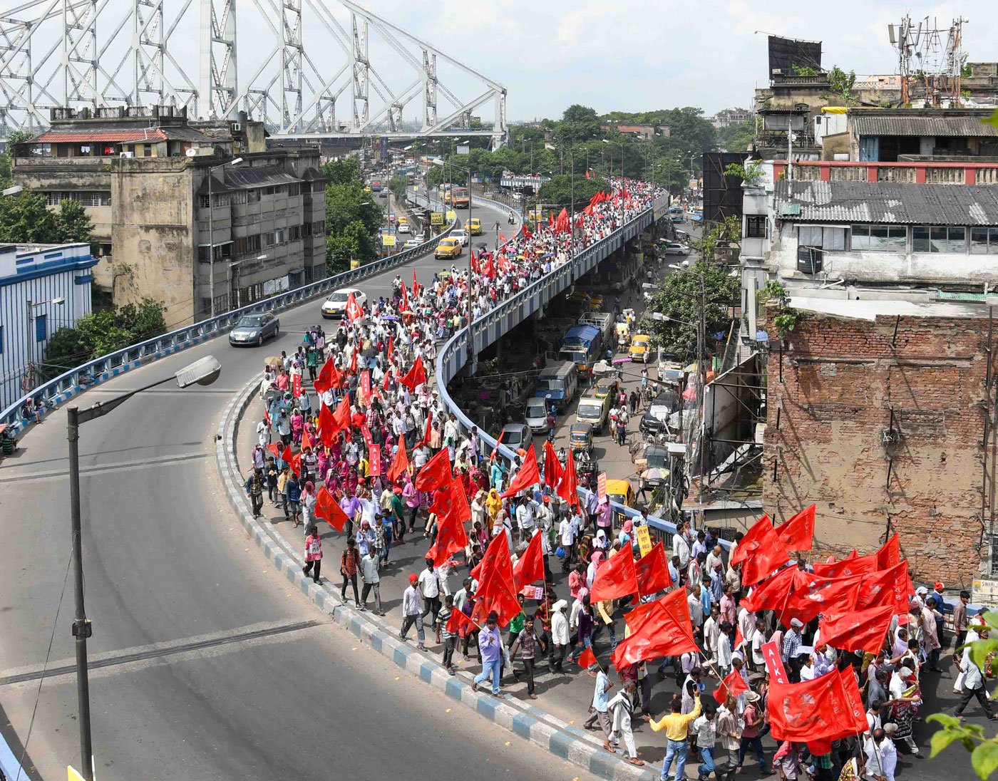 Rally organised by the AIKS-AIAWU (All India Kisan Sabha- All India Agricultural Workers Union) 