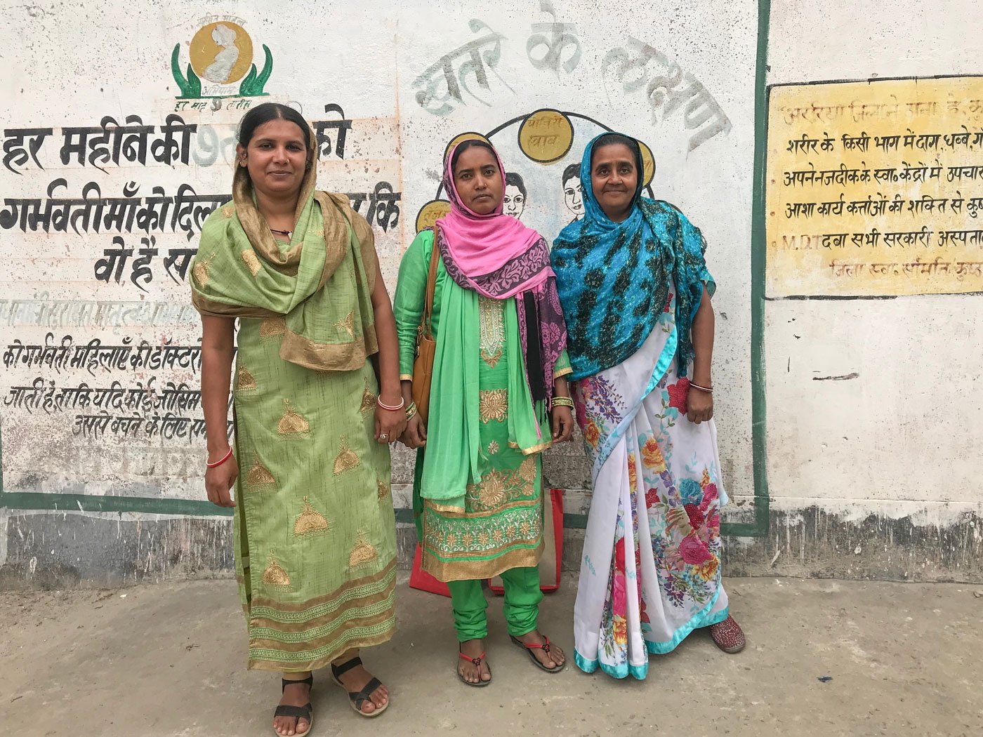 'As women, we can’t be seen talking to men about sterilisation' say ASHA workers in Rampur village of Bihar's Araria district: Nusrat Banno (left), Nikhat Naaz (middle) and Zubeida Begum (right)

