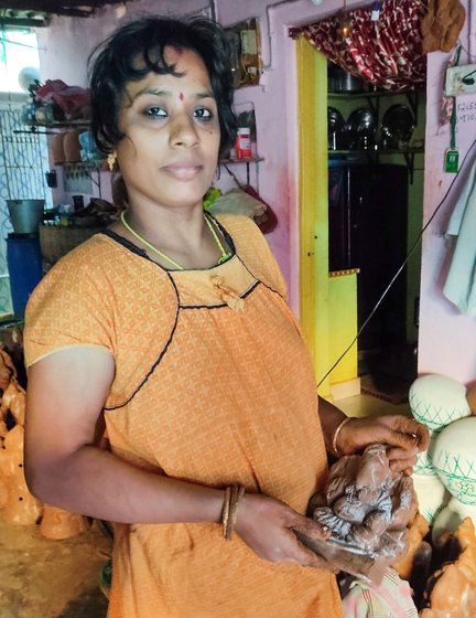 U. Gauri Shankar's family – including his daughter-in-law Madhavi – has not received a single bulk order for idols this Ganesh Chathurthi