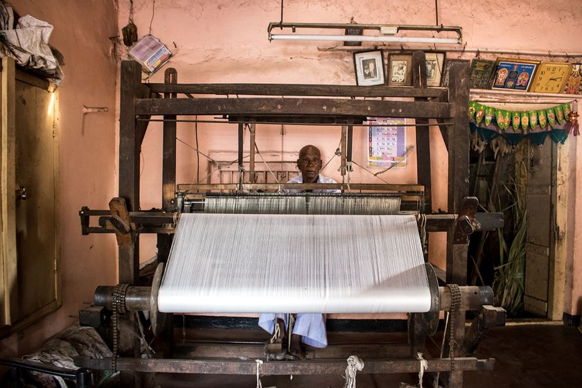 Vasant Tambe bought this loom from a weaver in Rendal for around Rs. 1,000 