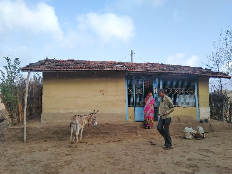 In Pacha Padla village, many families (including Dali Bada and her husband Badaji, centre image) use donkeys to carry drinking water uphill
