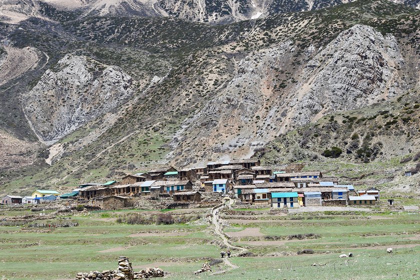 Kuti village, the last village of the upper-Himalayan Vyas valley. 