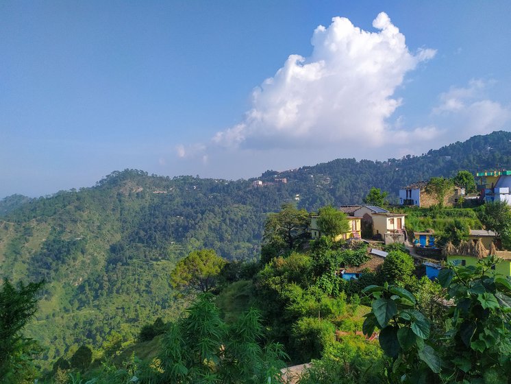 In February 2020, Rano Singh of Almora district gave birth on the way to the hospital, 13 kilometres from Siwali, her village in the mountains (right)