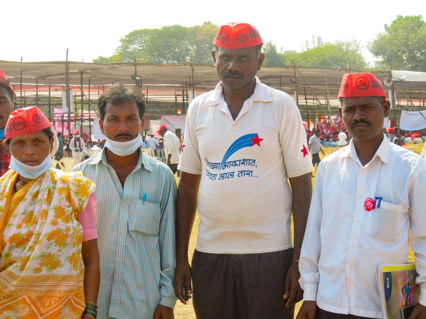Bhagubai Mengal, Lahu Ughade, Eknath Pengal and Namdev Bhangre (left to right) believe that the laws will affect their households' rations