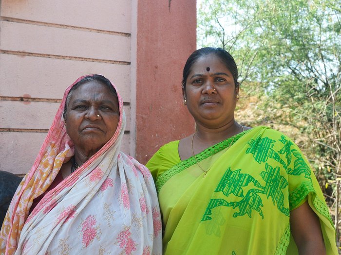 Sunita Bhosale with her mother