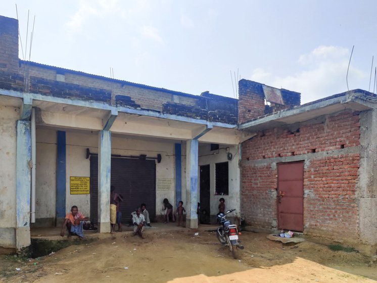 A locked Primary Agriculture Credit Society (PACS) centre in Khapura, where farmers can sell their paddy. Procurement by the PACS centres has been low in Bihar