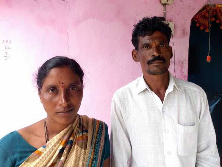 Left: Mentham Pentamma  and Mentham Suresh of Syedpur village were hoping to fund their daughter's education with the profit from the cotton harvest, but lost their entire crop. 
