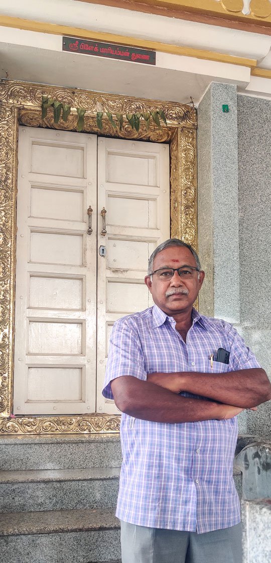 V.G. Rajasekaran is an administrative committee member of the Plague Mariamman shrine in Coimbatore’s Saibaba Colony.
