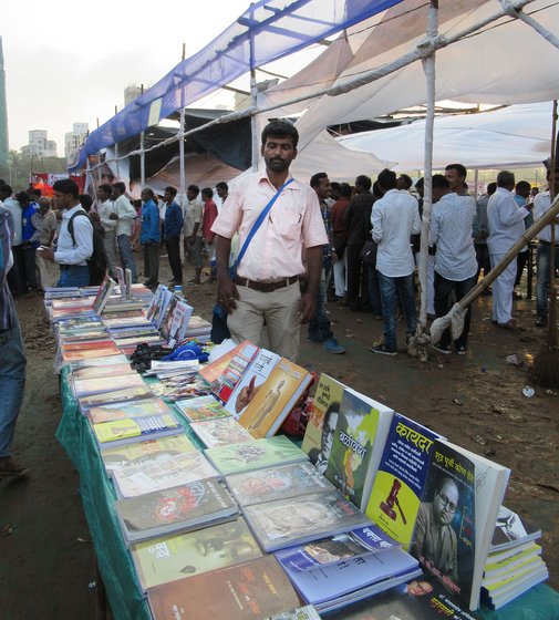 Shaikh at his book stall