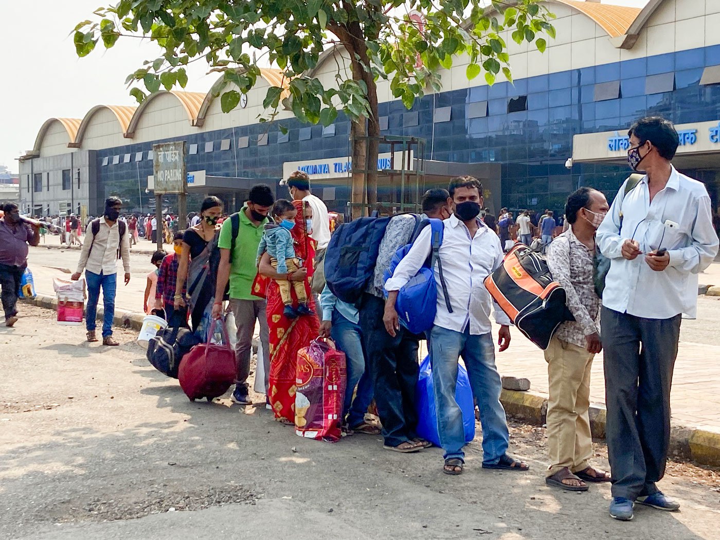 The rush at the Lokmanya Tilak Terminus and Bandra Terminus, from where several trains leave for Uttar Pradesh and Bihar, began a few days before the state government’s renewed restrictions were expected to be rolled out