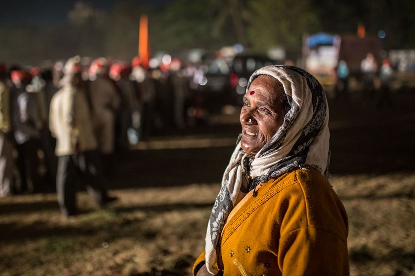 A woman at the Somaiya ground in Mumbai on the night of March 11th