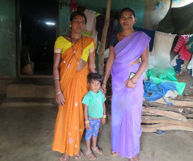 Yashodha (left), and her daughter, with Chandrakala