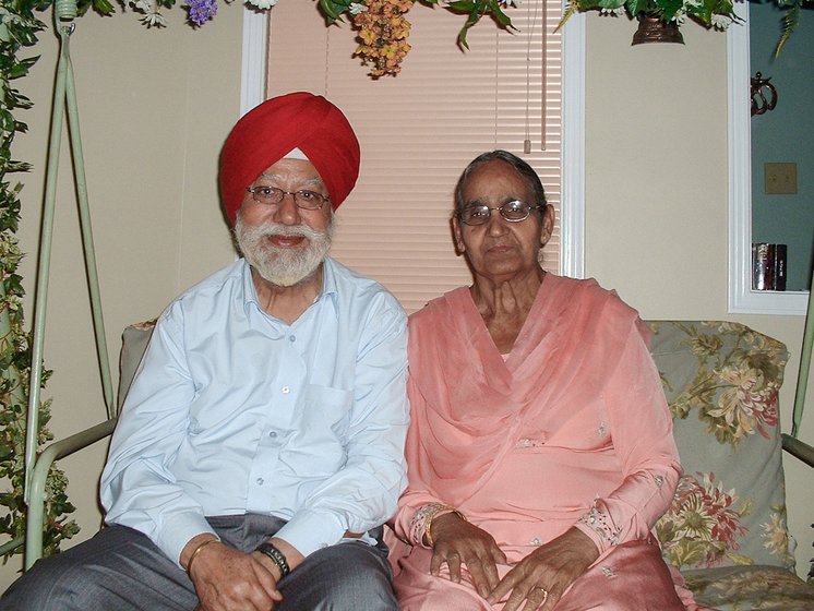 He retired as Deputy Commandant in 1988 from Gurdaspur, Punjab, serving largely in the Border Security Force (BSF) in Jammu and Kashmir . With his wife, Patwant (right) in 2009