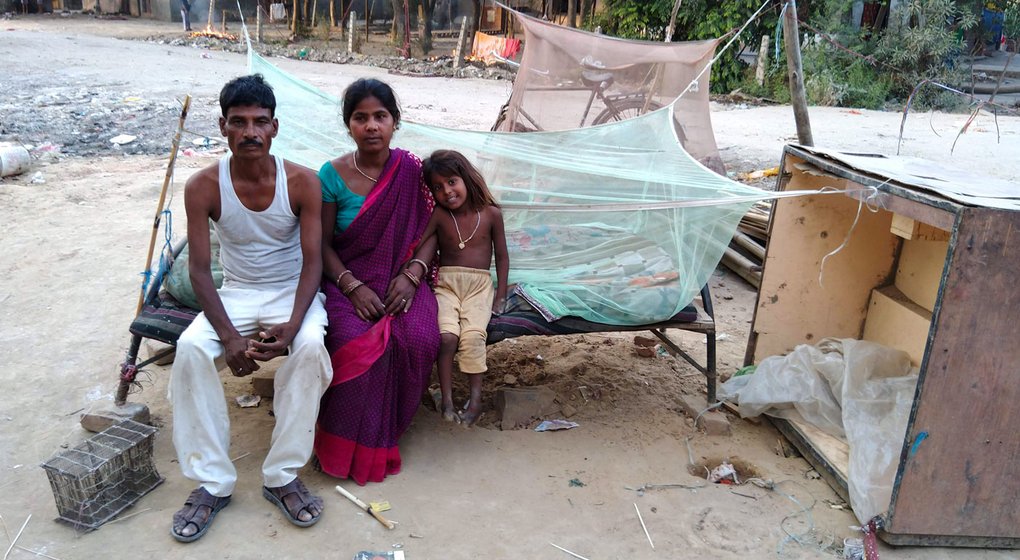 Ram Parvesh with his wife and daughter at Ram Ghat, speaks of the many nearly extinct fish varieties