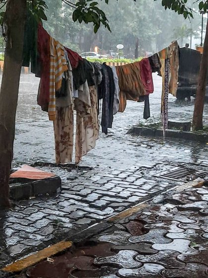 Meena and her family are used to seeing their sparse belongings float away every monsoon
