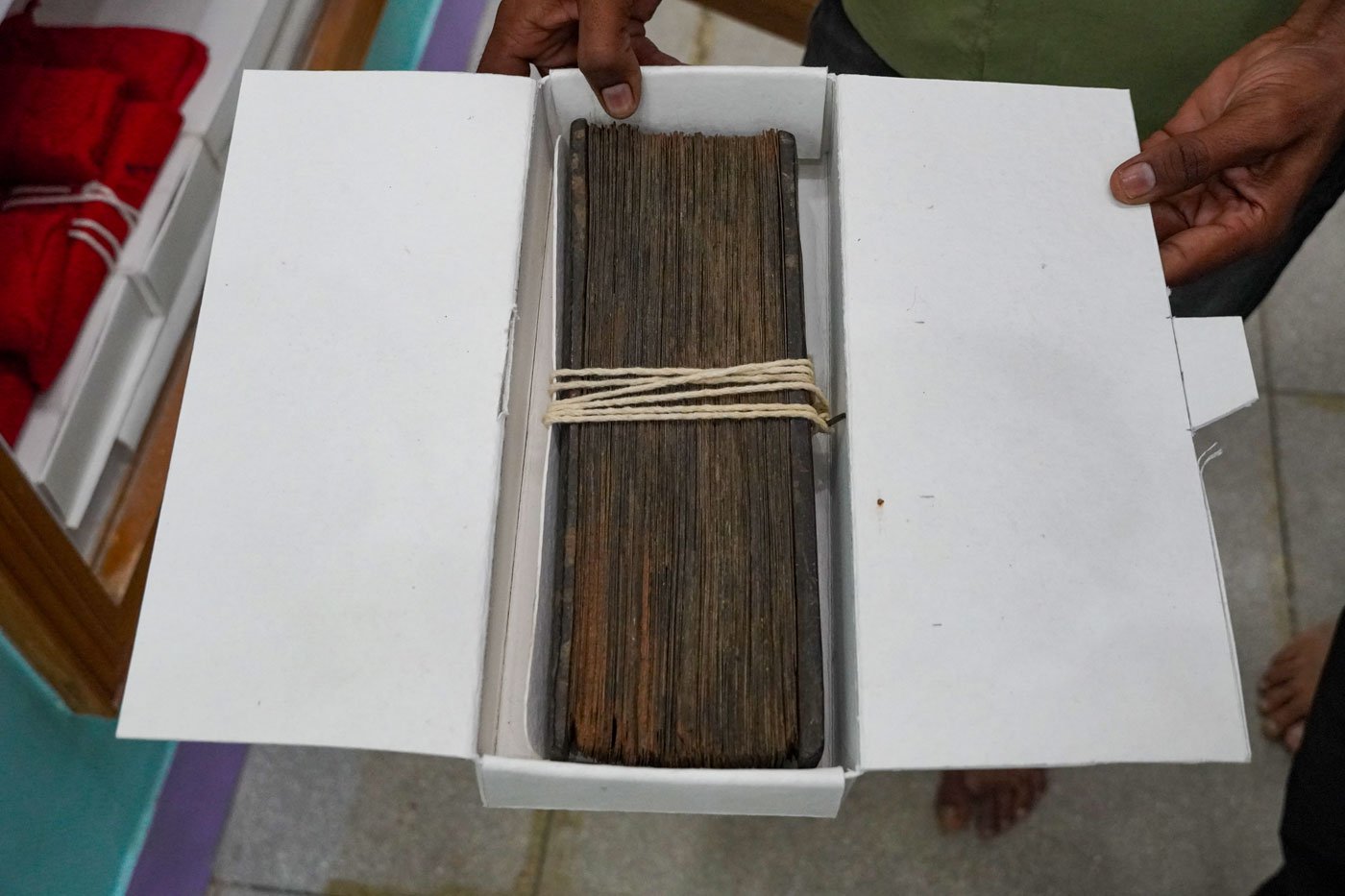 A few 1,000-year-old manuscripts are kept in boxes that only library staff can access