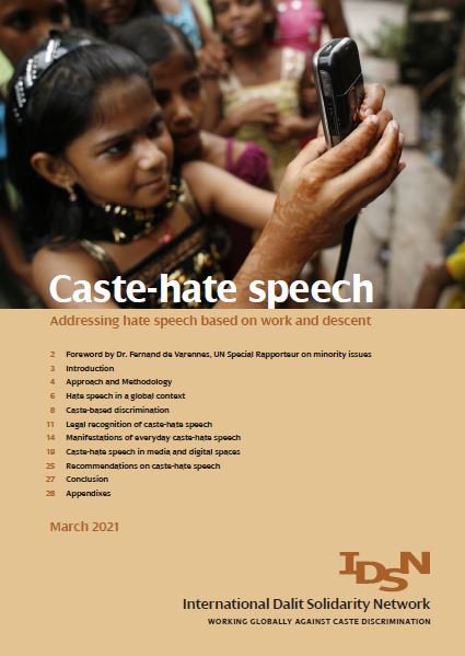 Caste-hate speech: Addressing hate speech based on work and descent