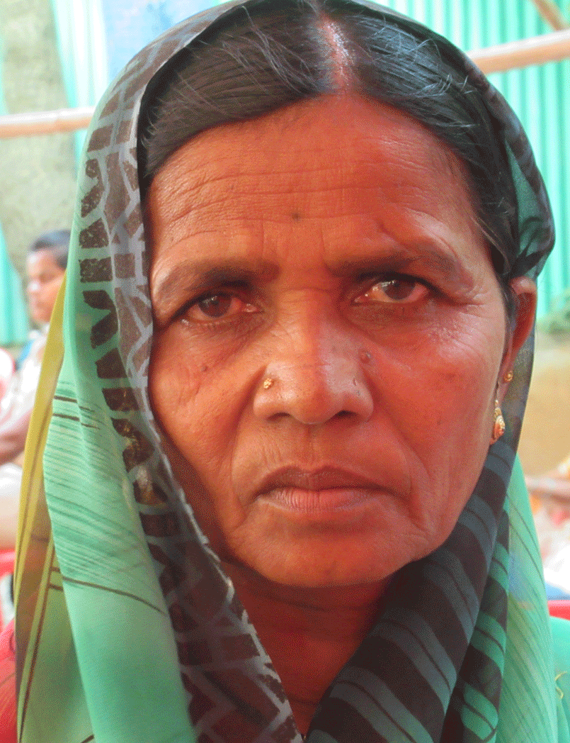 Close-up of old woman