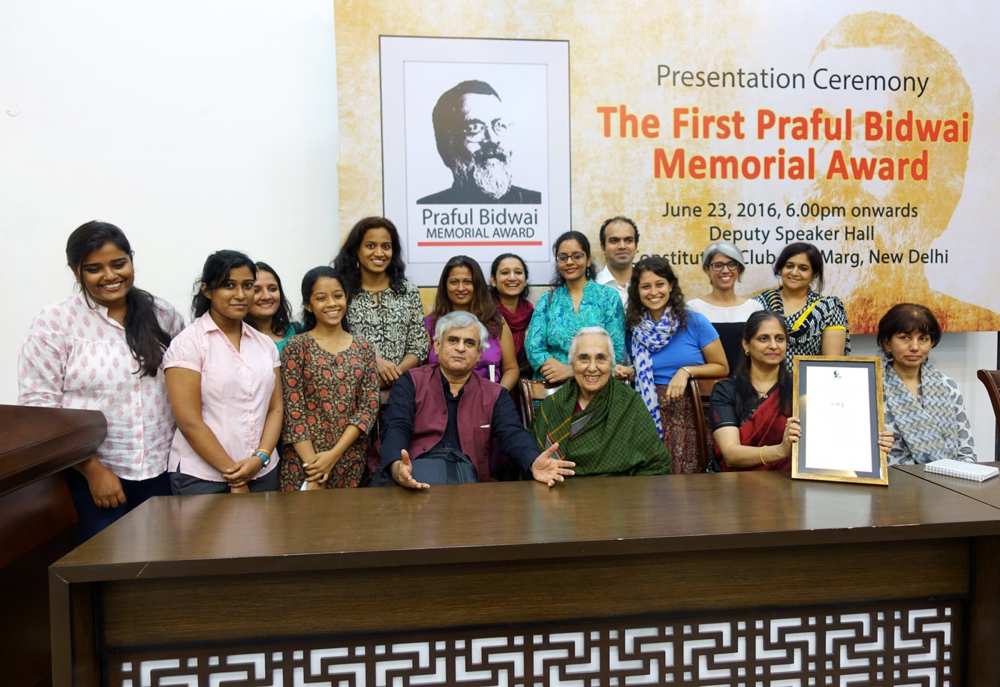 Team PARI at the the first Praful Bidwai Memorial Award for journalism