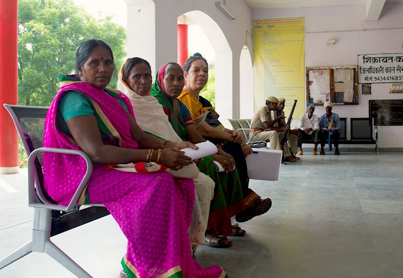 Women sitting at district office