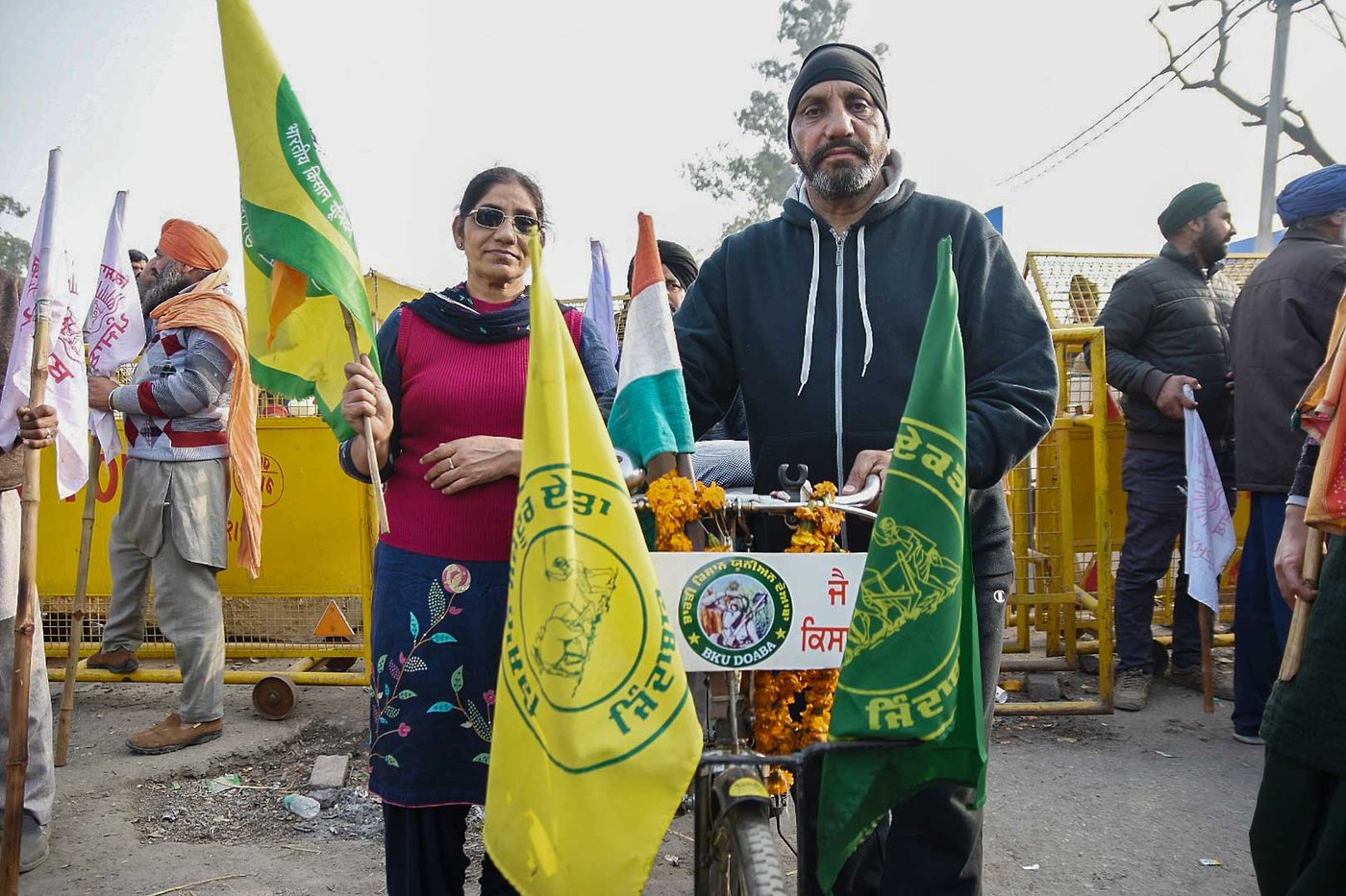 Ramesh Kumar cycled from Punjab’s Hoshiarpur to the farmers’ protest site in Singhu to participate in the Republic Day farmers’ parade on January 26