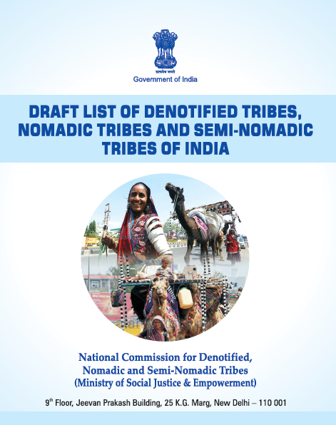 Draft List of Denotified Tribes, Nomadic Tribes and Semi-Nomadic Tribes of India