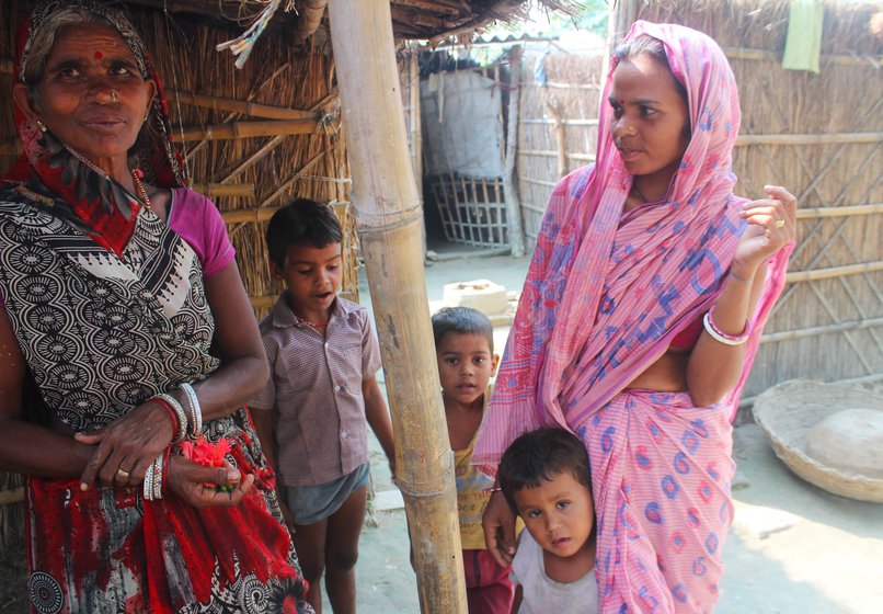 Sunita Dutta (in the pink saree) delivered her third child at the Sadar PHC (right), but opted for a private hospital to deliver her fourth child