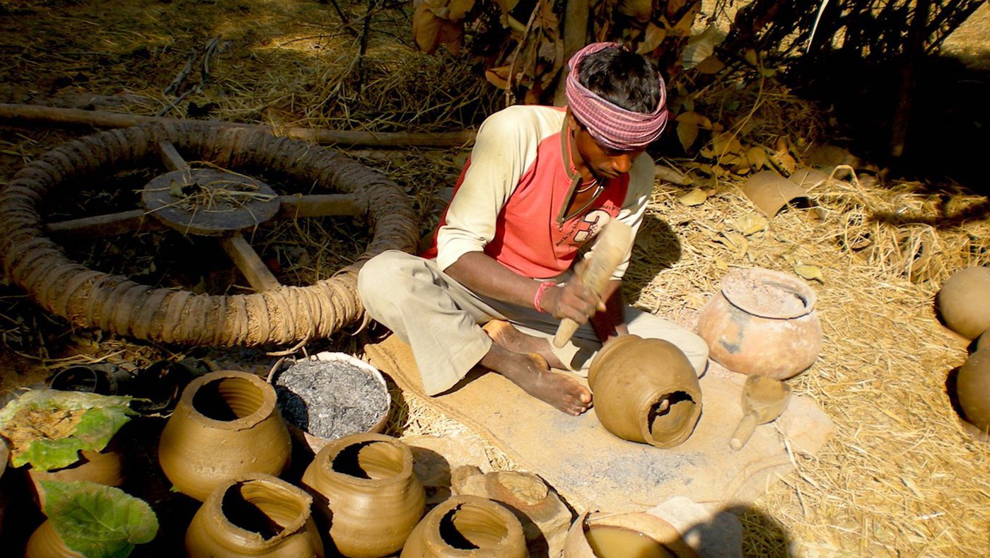Man making pots