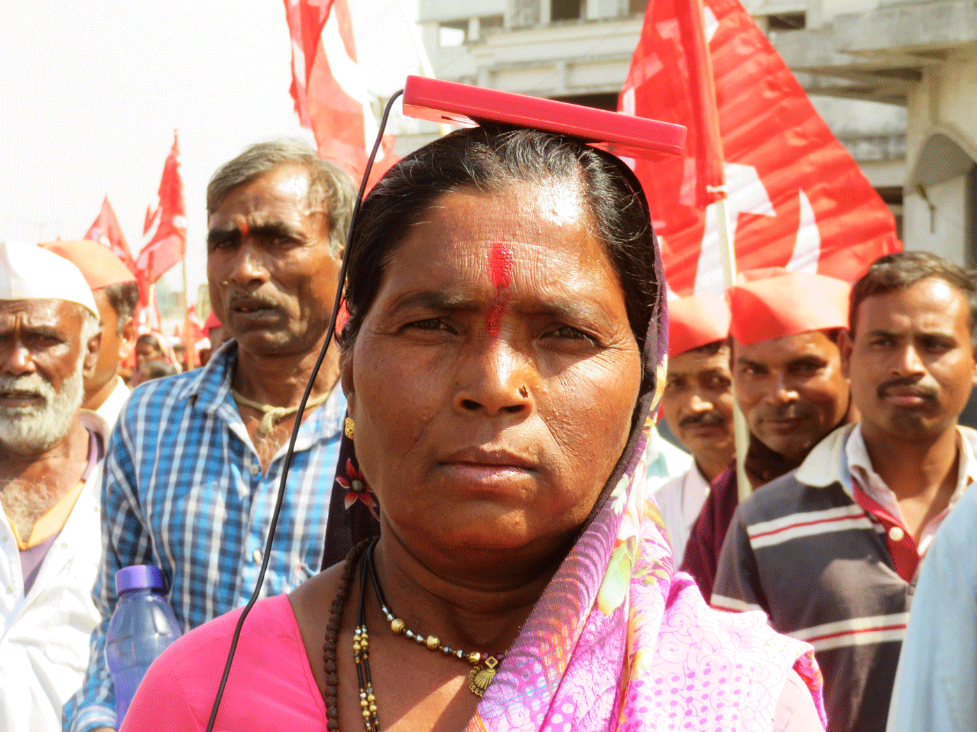 A woman during the March 