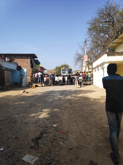 Bockade in Bhelonilodh village to demanding a proper road