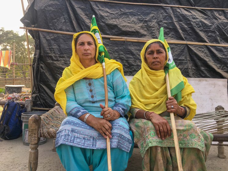 Paramjit Kaur (with Gurjeet Kaur, both from Bathinda district, and other women farmers have stayed in tents at Tikri since last November. 'Our hearts will find it difficult [to return to our villages', Paramjit says. 'We will miss the homes we have built here, built with our hands, and in very difficult times'