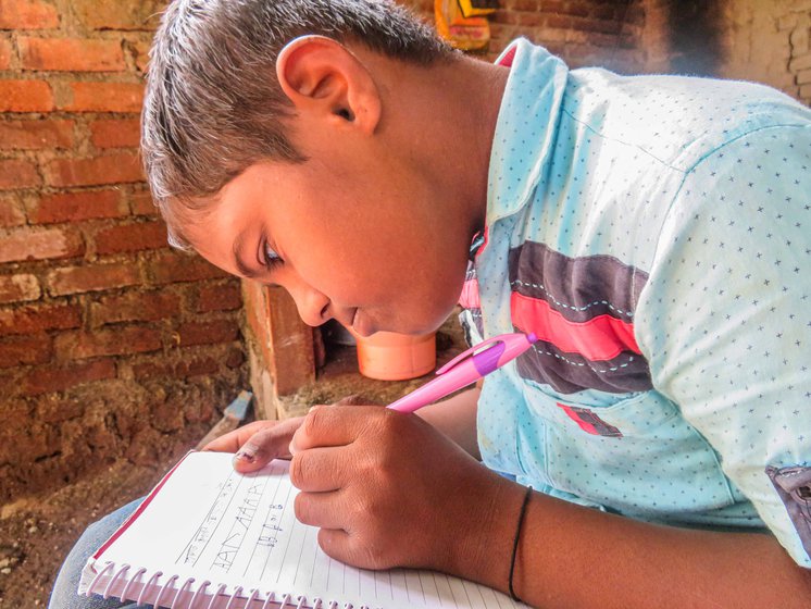 Prateek Raut sometimes tried to write a few alphabets, but with the school break extending to 11 months, he is forgetting all that he learnt, worries his mother