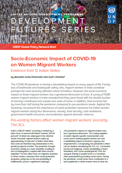 Socio-Economic Impact of COVID-19 on Women Migrant Workers: Evidence from 12 Indian States