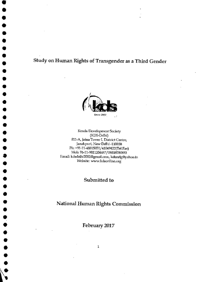 Study on Human Rights of Transgender as a Third Gender