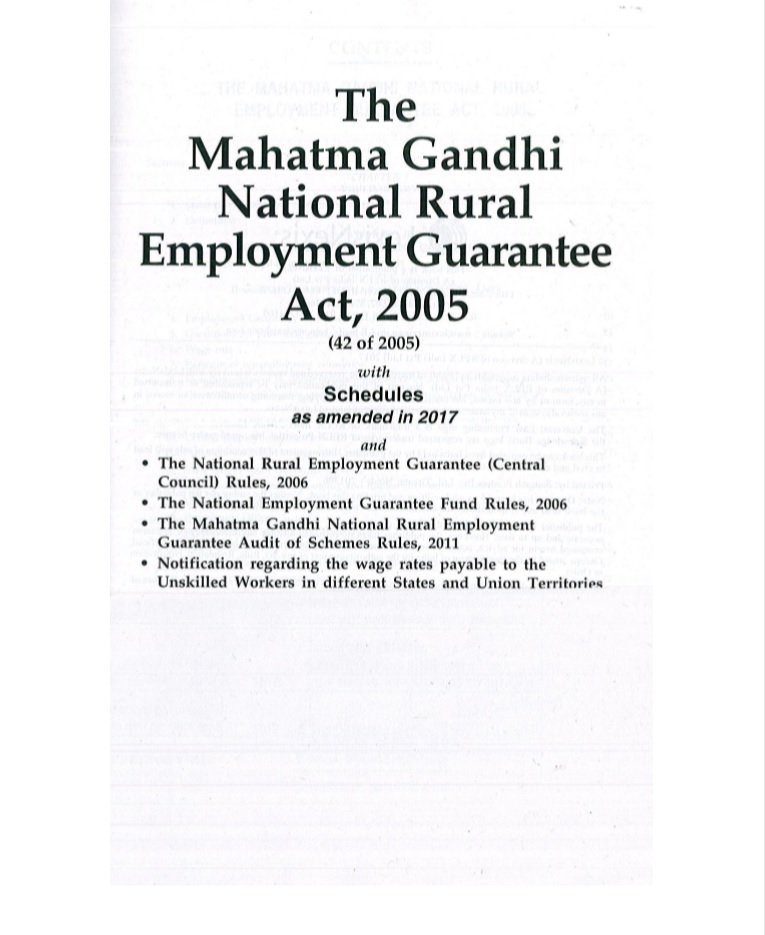 The Mahatma Gandhi National Rural Employment Guarantee Act, 2005