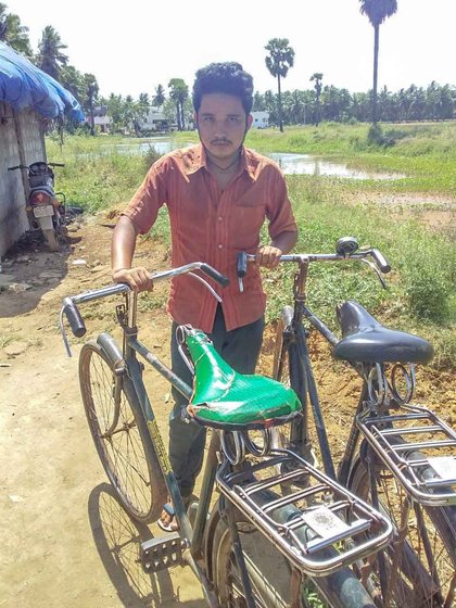 Suresh Bahadur's work required making rounds on a bicycle at night; he used wood as cooking fuel during the lockdown

