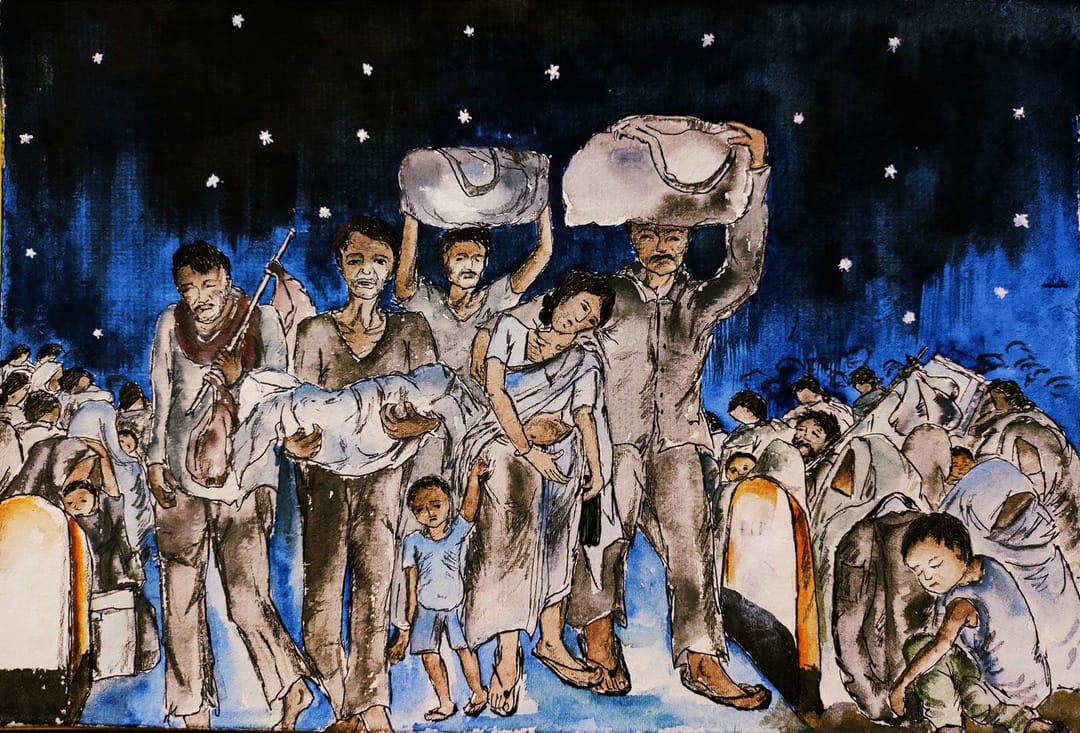 বোঁচকা মাথায় রাস্তা হারায়, পাঁজর কেটেছে ভয়