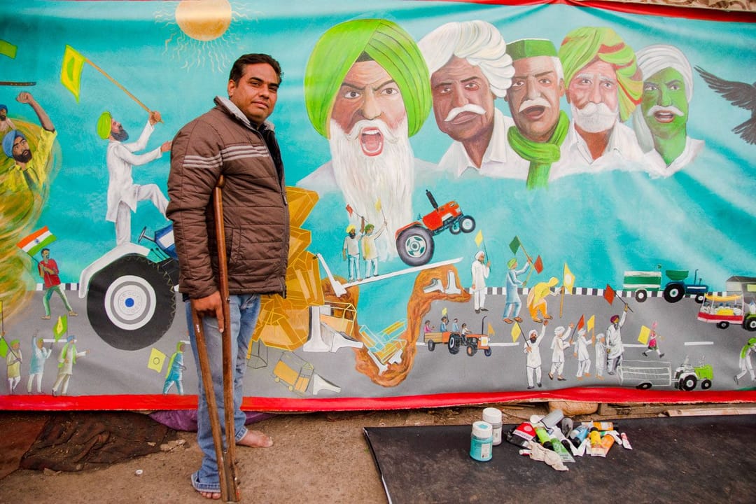 From Punjab to Singhu: painting a protest