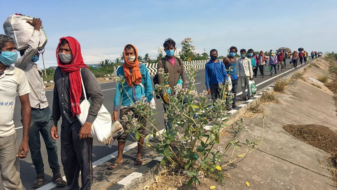 ତାଲା ପଡିଥିବା ପ୍ରବାସୀମାନଙ୍କ ଲମ୍ବା ପଦଯାତ୍ରା