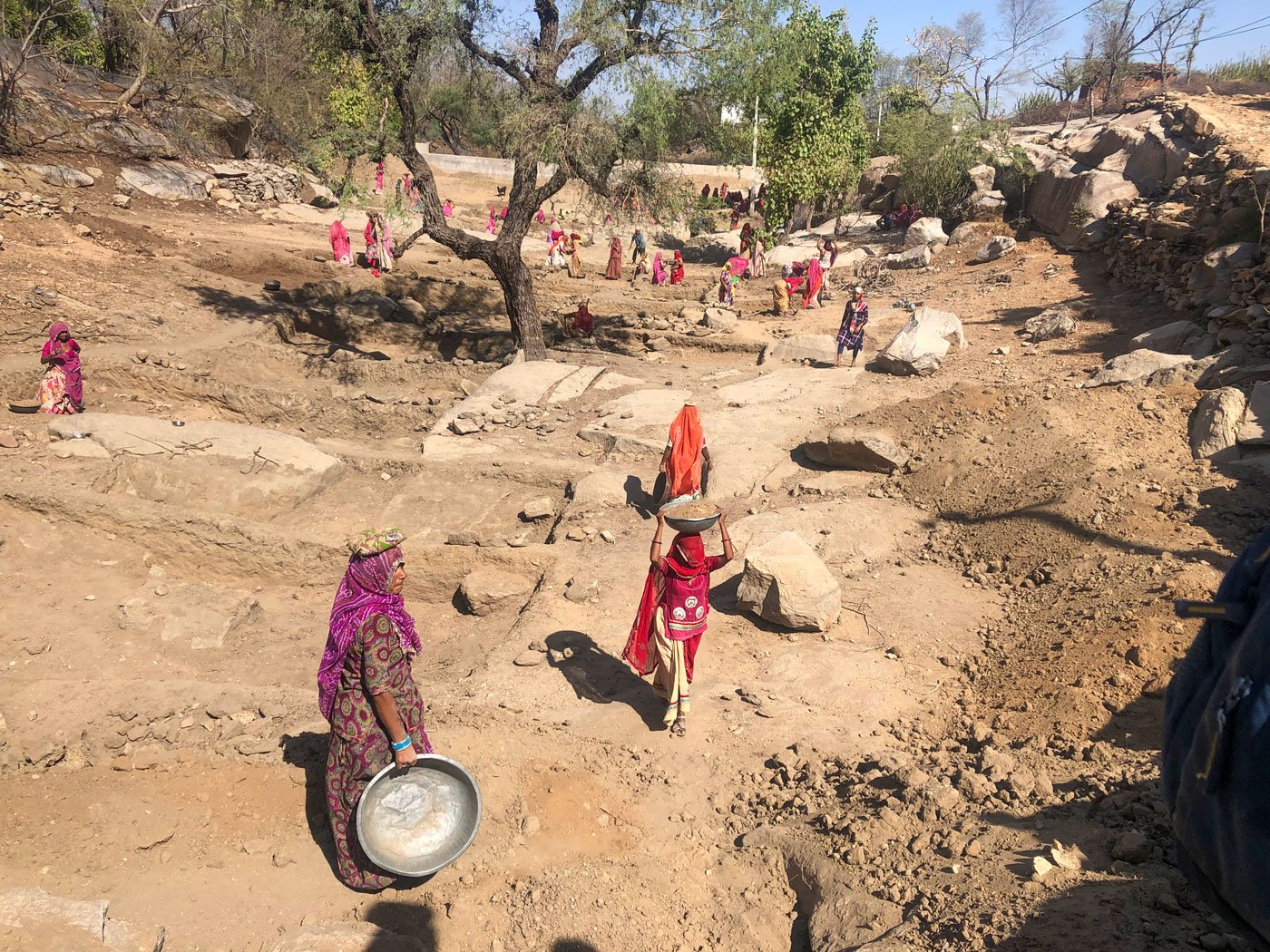 A working MGNREGA site in Pali, Raipur