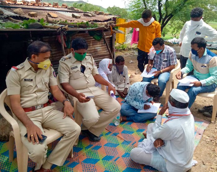 Activists and the police intercepting a child marriage in Beed