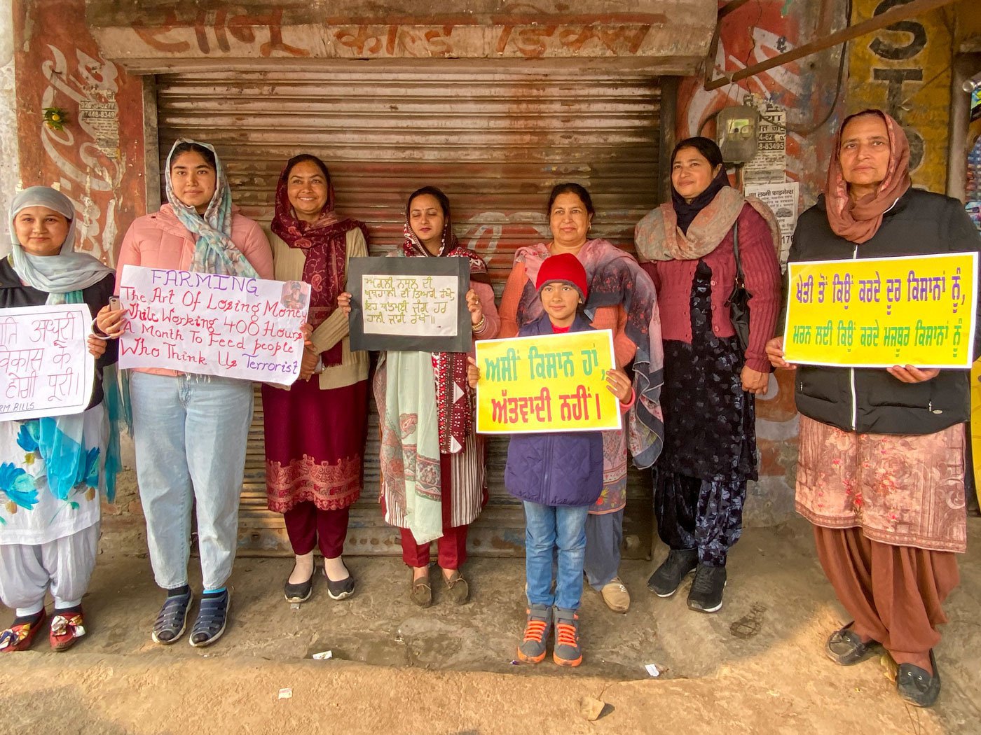 Women are central to farming in India – 65 per cent of agricultural work of sowing, transplanting, harvesting, threshing, crop transportation from field to home, food processing, dairying, and more is done by them. They were up front and centre when farmers across the country were protesting the farm laws. Seen here at the protest sites on the borders of Delhi.