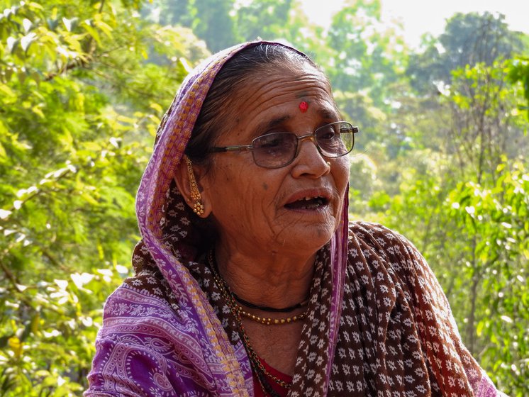 Left: Hausabai Dighe from Bhambarde village of Mulshi taluka .