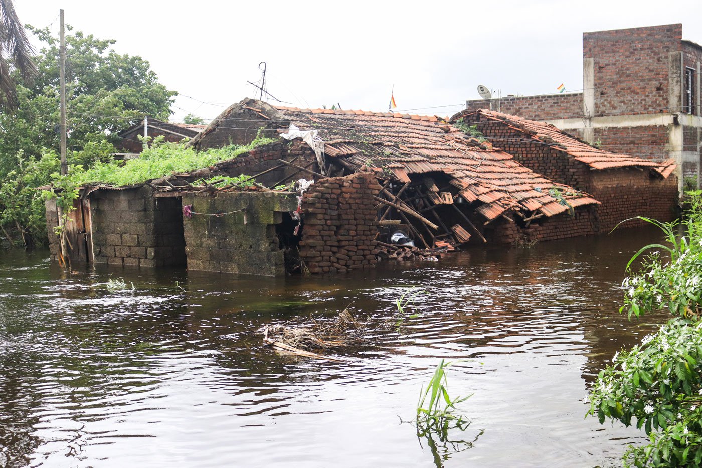 A house in Arjunwad village that was destroyed by the floods in 2019