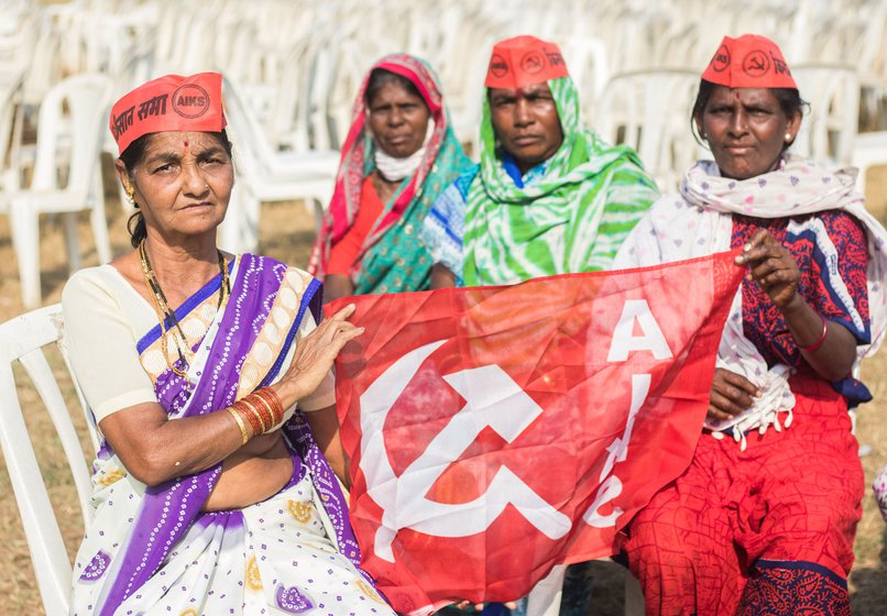 Women farmers from Nashik protesting