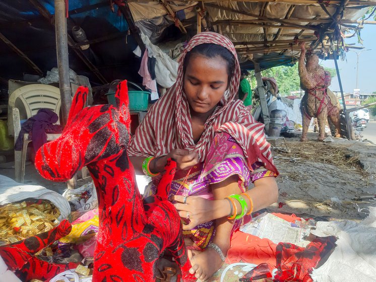 Pooja Bhat has been making dry grass elephants, horses and camels since childhood. 'The lockdown forced us to even beg', she says